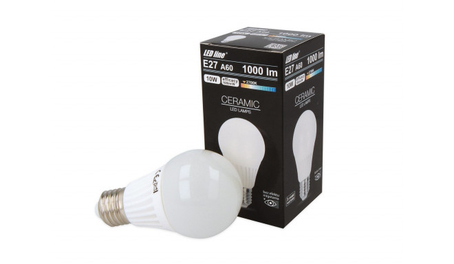 LED bulb E27 230V 10W A60 1000lm neutral white 4000K, CERAMIC, LED line