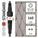 LED dekoratiivne vanik NET, 30Vdc, 2x1,5m, 160 x LED, soe valge, ilma toiteallikata, EMOS
