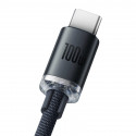 Cable USB2.0 C plug - USB C plug 1.2m PD2.0 100W 20V 5A QC3.0 Crystal Shine black BASEUS