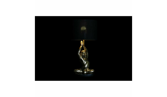 Desk lamp DKD Home Decor Black Golden Polyester Resin Monkey (25 x 25 x 48 cm)