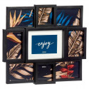 Photo frame Multiple Black Crystal Plastic (42,3 x 2,5 x 48,5 cm)