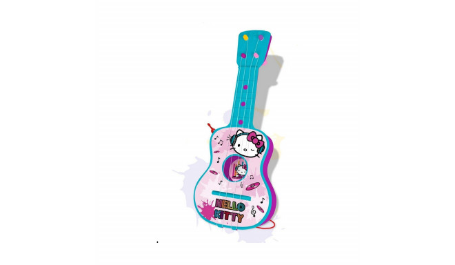 Spēļu Ģitāra Mazuļiem Hello Kitty 4 Kabeļi Zils Rozā