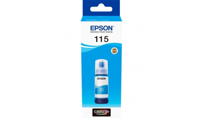 Epson 115 EcoTank (C13T07D24A) Ink Refill Bottle, Cyan