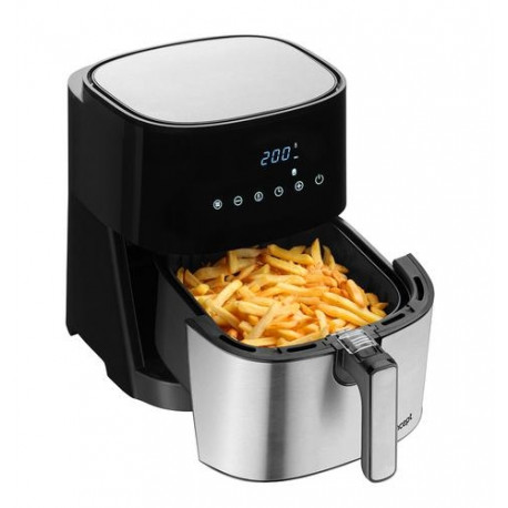 Concept FR5000 fryer Single 5 L 1700 W Hot air fryer Black, Satin steel ...