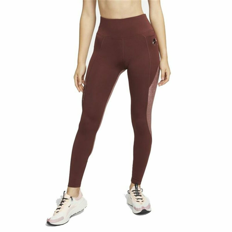 Sport leggings for Women Nike Air Dri-FIT Fast Brown S Pants