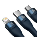 Baseus cable 3in1 Flash II USB - Lightning + USB-C + microUSB 1,2 m 3,5A blue