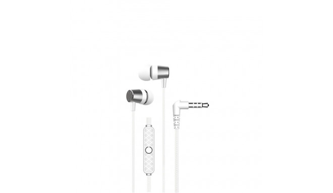 Devia wired earphones Kintone Metal jack 3,5mm white