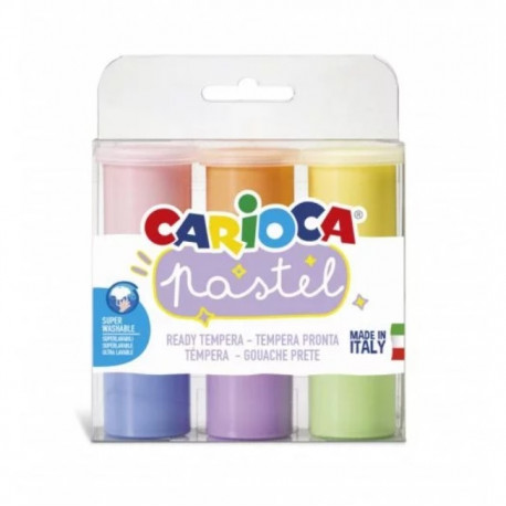 Guaššvärvid Carioca, 6tk, pastell