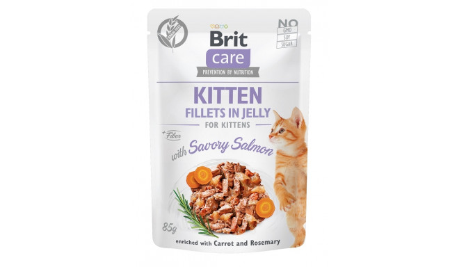 BRIT Care Fillets in Jelly salmon fillets - wet kitten food - 85 g