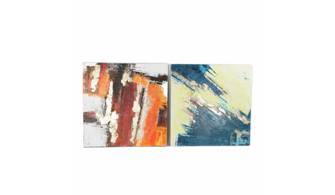 Glezna DKD Home Decor 99,5 x 3,5 x 99,5 cm Abstrakts Moderns (2 gb.)