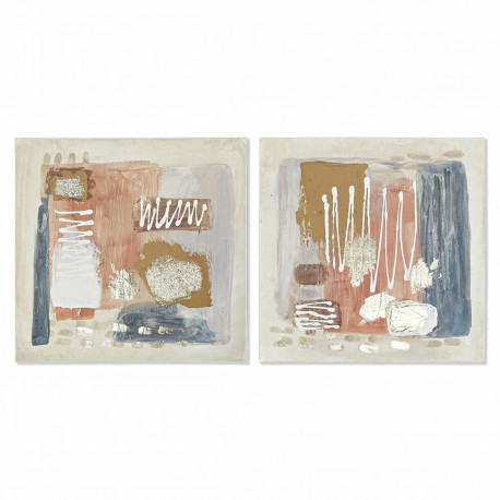 Maal DKD Home Decor Abstraktne Koloniaalne (60 x 2,8 x 60 cm) (2 Ühikut)