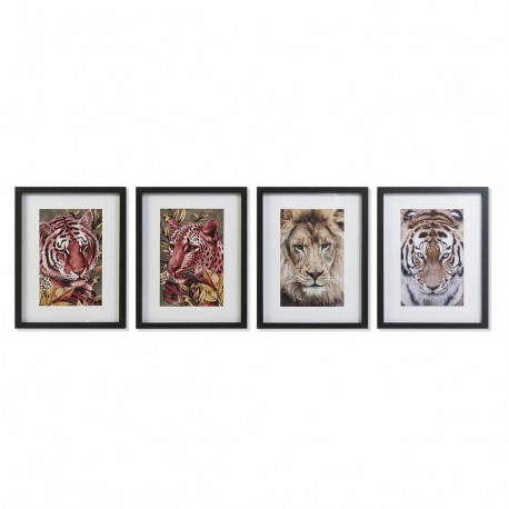 Maal DKD Home Decor Koloniaalne Džungel (35 x 2,5 x 45 cm) (35 x 2 x 45 cm) (4 Ühikut)