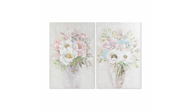 Glezna DKD Home Decor Vāze 80 x 3 x 120 cm Shabby Chic (2 gb.)