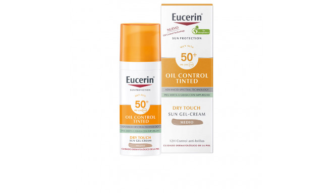 EUCERIN SUN PROTECTION oil dry touch gel-crema color SPF50+ #medium 50 ml