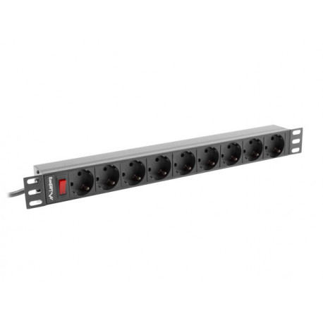 LANBERG RACK POWER STRIP 19" PDU 1U 9X SHUKO