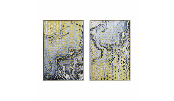 Glezna DKD Home Decor Abstrakts 60 x 3 x 90 cm Moderns Lakots (2 gb.)