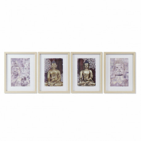 Maal DKD Home Decor Buddha Idamaine (35 x 2 x 45 cm) (4 Ühikut)