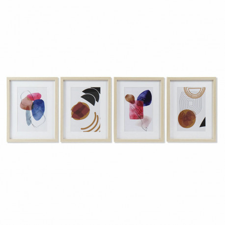 Maal DKD Home Decor Abstraktne Kaasaegne (35 x 2 x 45 cm) (4 Ühikut)