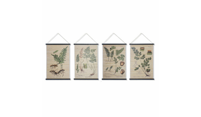 Canvas DKD Home Decor Flowers 60 x 2 x 90 cm Cottage (4 Pieces)