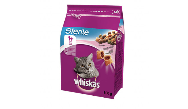 ?Whiskas Sterile cats dry food 800 g Adult Salmon
