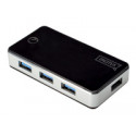 DIGITUS 40x USB3.0 Hub 4-port 4xUSB A/F incl. ext. power supply 5V 3.5A and cable 1.2m USB2.0 compat