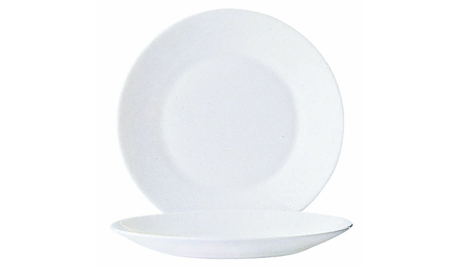 Dessert dish Arcoroc Restaurant 6 Units White Glass (Ø 19,5 cm)