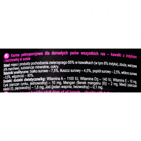 Dolina Noteci Rafi Classic kalkuni ja porgandiga märg koeratoit 1240g