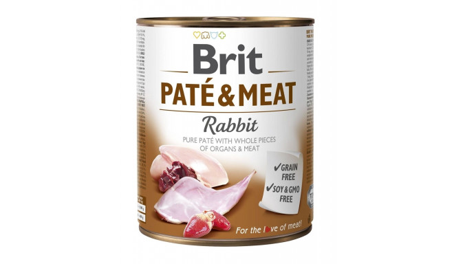 Brit Paté & Meat küülik märgtoit koertele 800 g