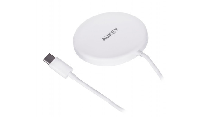 AUEKY Aircore Magnetiline LC-A1 Juhtmevaba magnetiline laadija QI USB-C 15W Valge