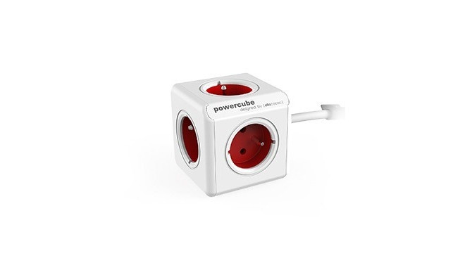 Allocacoc PowerCube power extension 1.5 m 5 AC outlet(s) Indoor Red, White