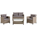 Jysk MORA 3700023 4-seater garden sofa set (sofa + table + 2 x armchair) natural colour