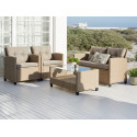 Jysk MORA 3700023 4-seater garden sofa set (sofa + table + 2 x armchair) natural colour