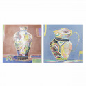 Glezna DKD Home Decor Canvas Vāze Moderns (80 x 2,8 x 80 cm) (2 gb.)