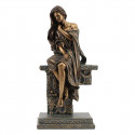 Decorative Figure DKD Home Decor Lady Copper Resin (17 x 11 x 32,50 cm)