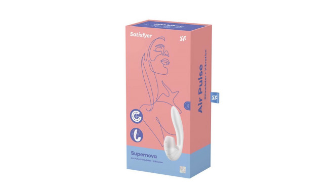 SATISFYER SUPERNOVA ESTIMULADOR Y VIBRADOR DE AIRE BLANCO 1UN