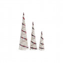 Decoration DKD Home Decor Christmas LED Cones 3 Pieces Rattan (20 x 20 x 80 cm)