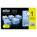 Braun CCR5 + 1 cleaning cartridges, 6 pack