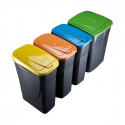 Rubbish bin Black/Orange polypropylene (15 L)