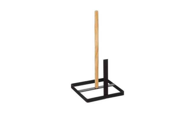 Kitchen Paper holder Secret de Gourmet Black 15 x 15 x 30 cm Wood