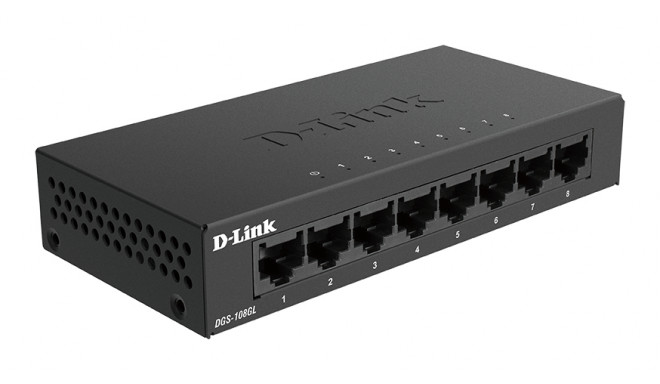 D-Link | Lüliti | DGS-108GL/E | Haldamata | Lauaarvuti | Gigabit Ethernet (vask) portide arv 8 | 60 