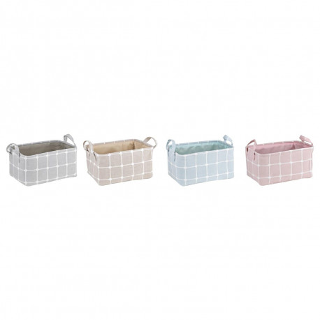 Decorative box DKD Home Decor Polyester EVA (35 x 25 x 18 cm) (4 Units)