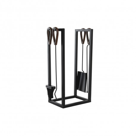 Baļķu Statīvs DKD Home Decor Tērauds Alumīnijs (20 x 38 x 60 cm)