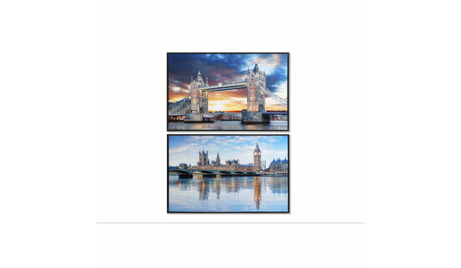 Canvas DKD Home Decor 90 x 2,5 x 60 cm 90 x 2.5 x 60 cm Londona Loft (2 gb.)