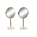 Mirror DKD Home Decor Grey Beige Golden Metal White Resin Light grey (18 x 13 x 35 cm) (2 Units)