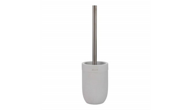 Toilet Brush DKD Home Decor 10 x 10 x 37 cm Cement Stainless steel White