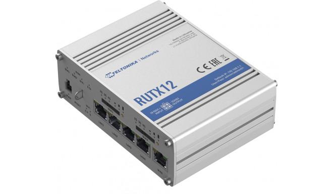 Teltonika RUTX12Dual LTE Cat6 Dual-Band Wifi Industrial Router