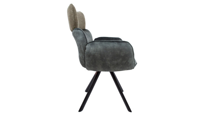 Tool EDDY käetugedega 63x55xH89cm, roheline samet