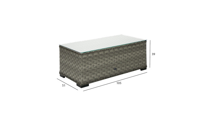 Coffee table GENEVA 105x51xH39cm