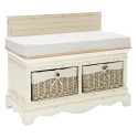 Hall bench SAMIRA 90x42x70,5cm, antique white