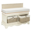 Hall bench SAMIRA 90x42x70,5cm, antique white